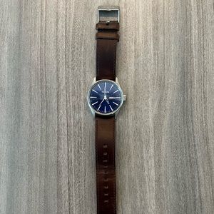 Nixon Sentry 42 mm Watch Blue/Brown